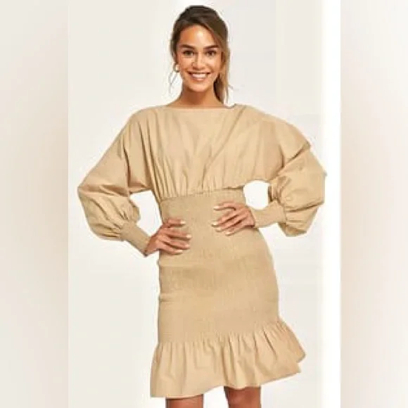 Balloon Sleeve Smock Dress T-Shirt from NA-KD - Picture 5 of 9